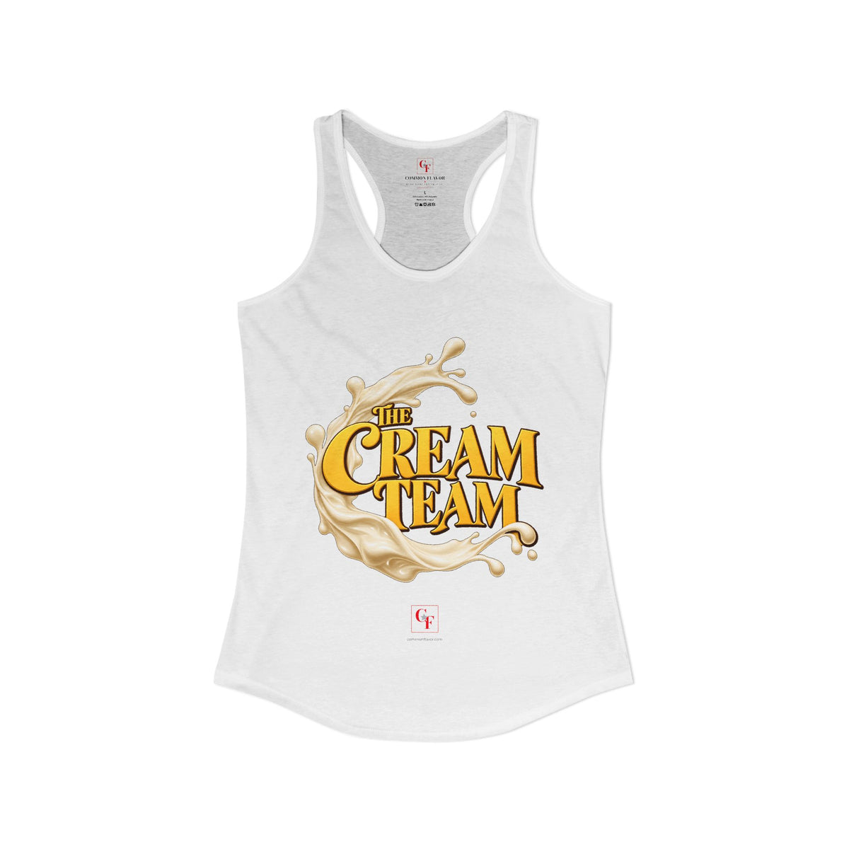 Cream Team Splash Racerback Tank