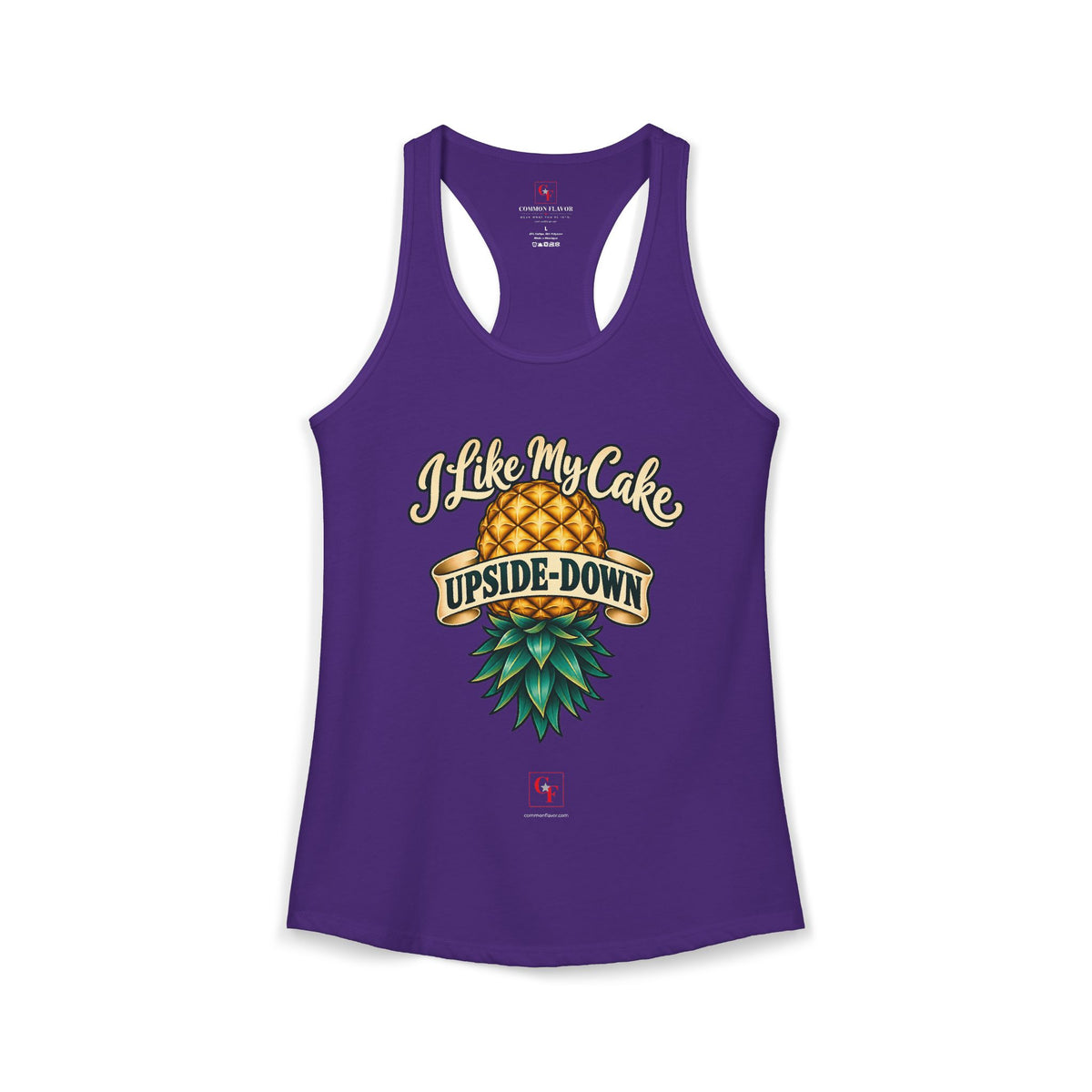 I Like My Cake Upside-Down Racerback Tank
