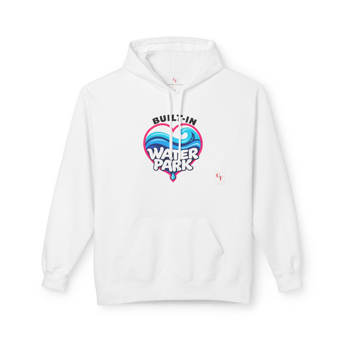 Built-In Water Park Heart Waves Hoodie