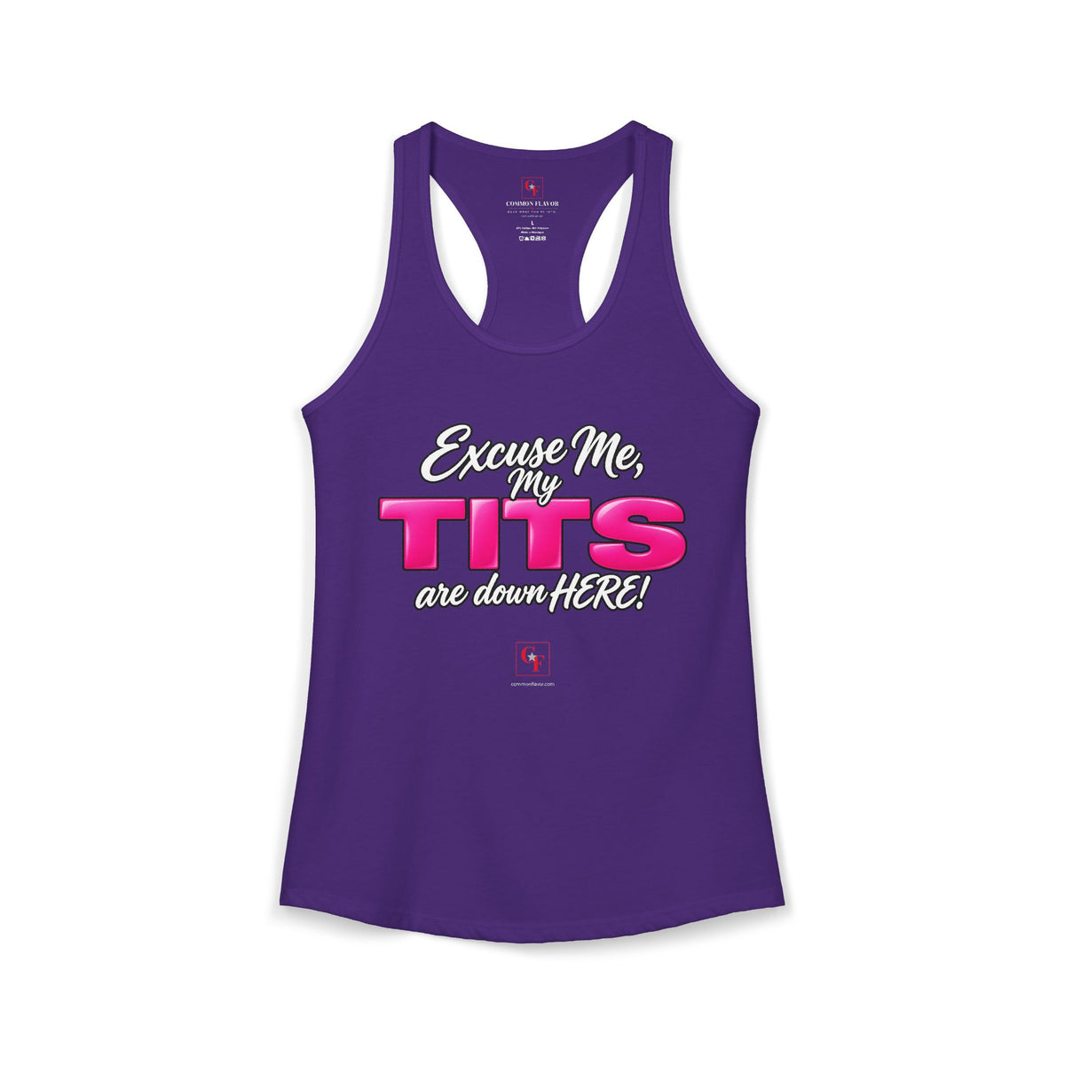 My Tits Are Down Here Racerback Tank