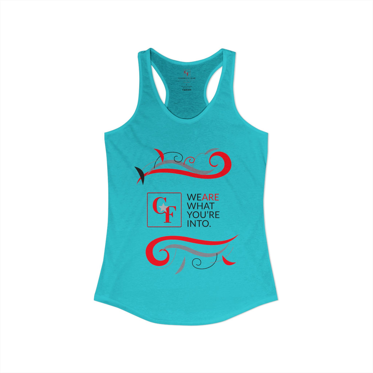 CF Originals "We Are What You're Into" Flowing Twist Racerback Tank