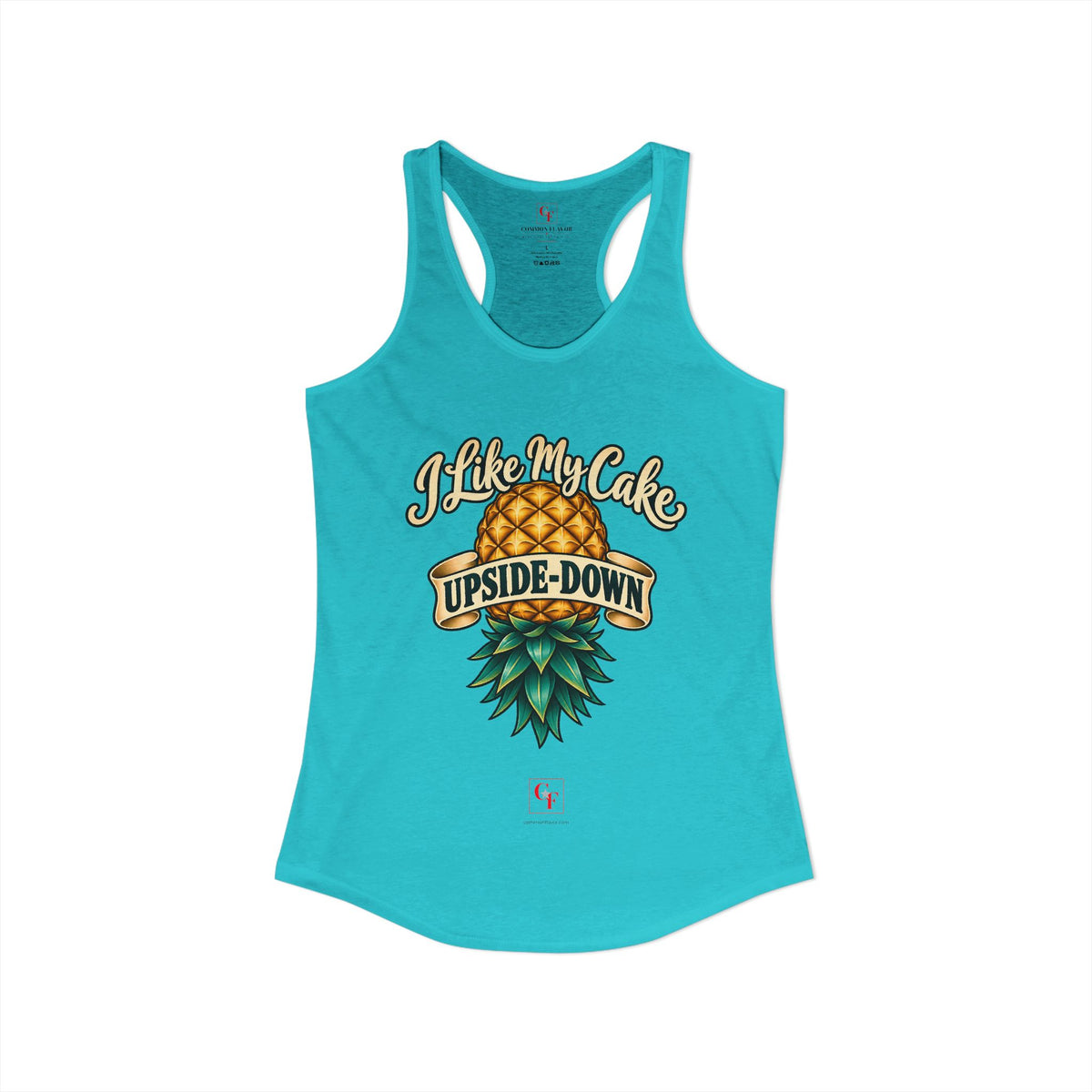 I Like My Cake Upside-Down Racerback Tank