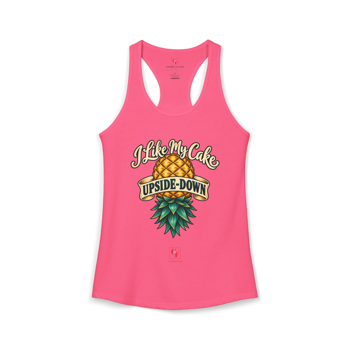 I Like My Cake Upside-Down Racerback Tank