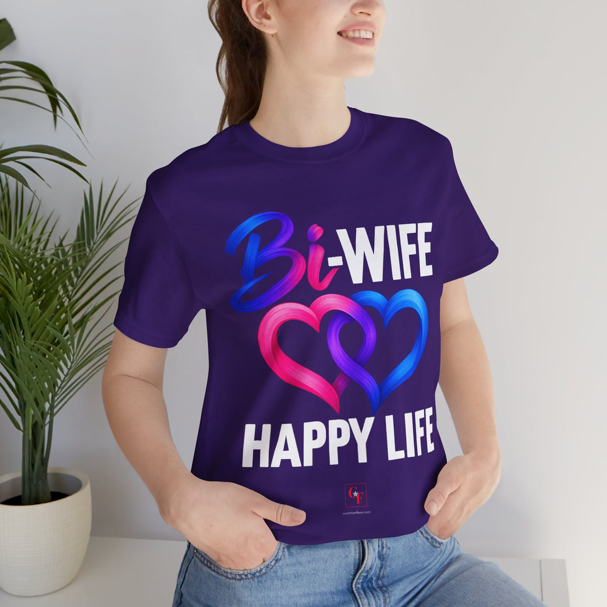 Bi Wife Happy Life Tee