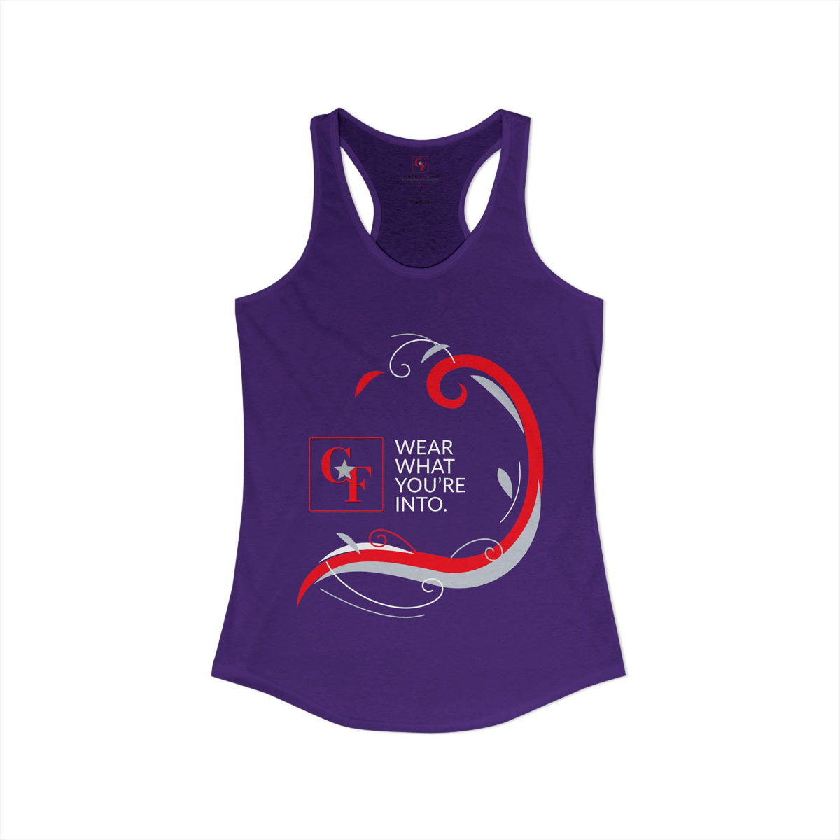 Common Flavor Originals "Wear What You're Into" Side Sweep Racerback Tank