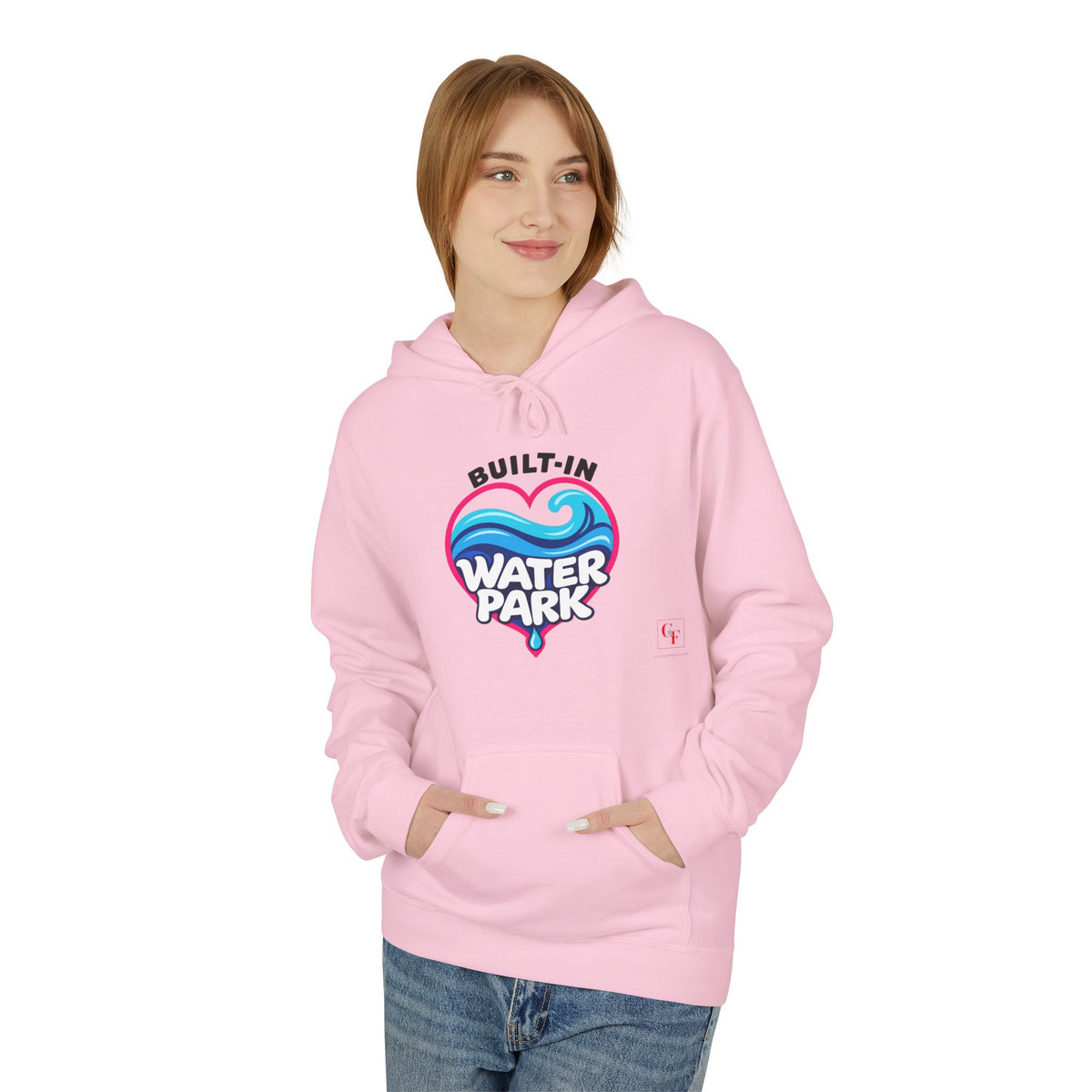 Built-In Water Park Heart Waves Hoodie