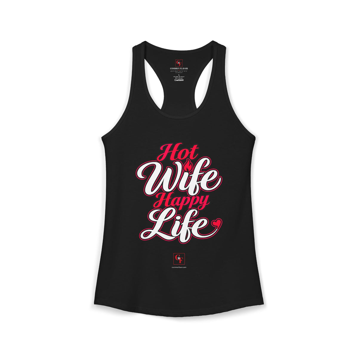 Hot Wife Happy Life Racerback Tank