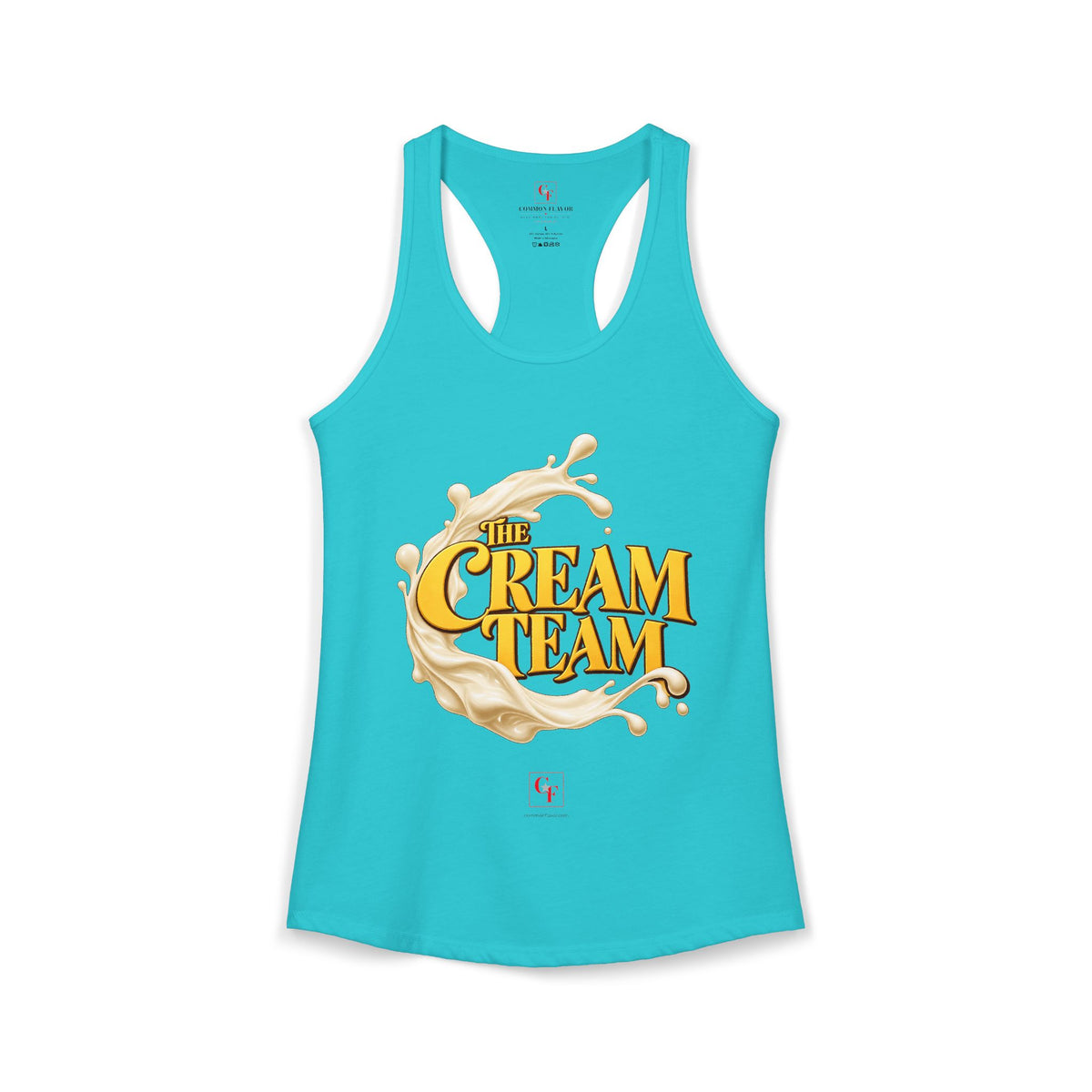 Cream Team Splash Racerback Tank