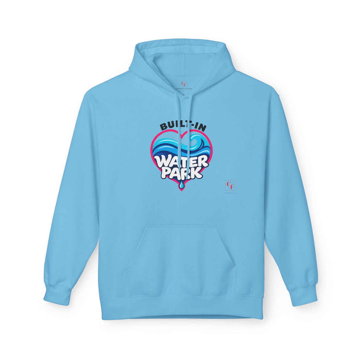 Built-In Water Park Heart Waves Hoodie