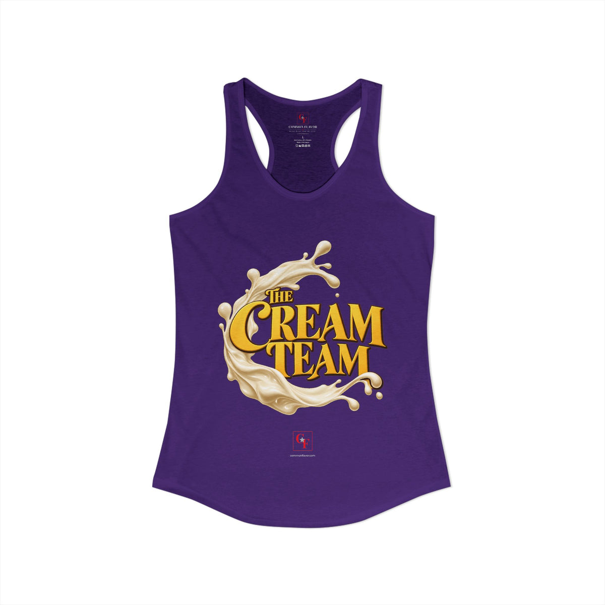 Cream Team Splash Racerback Tank