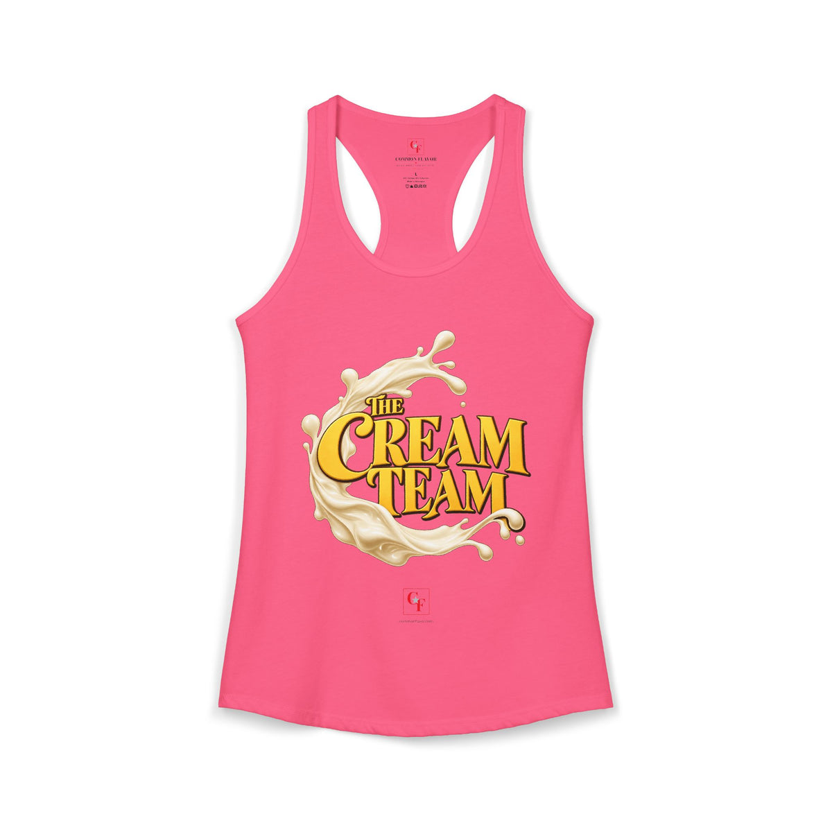 Cream Team Splash Racerback Tank
