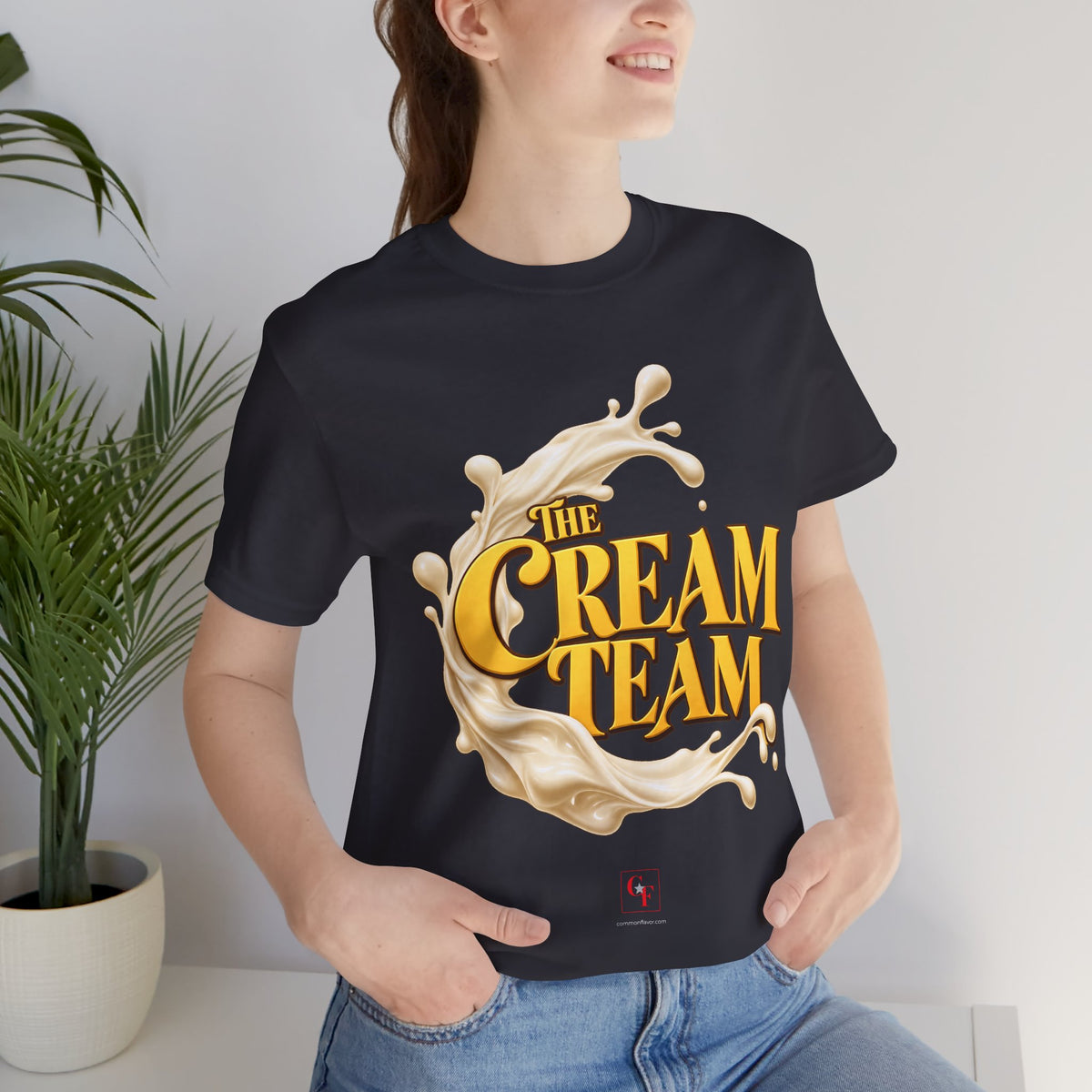 Cream Team Splash Tee