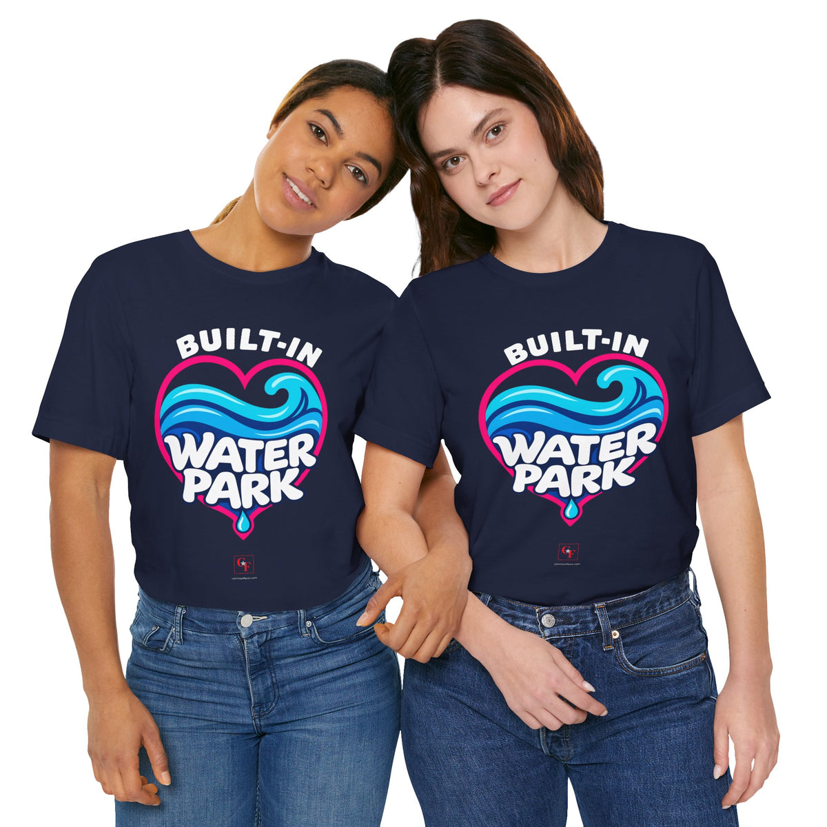 Built-In Water Park Heart Waves Tee