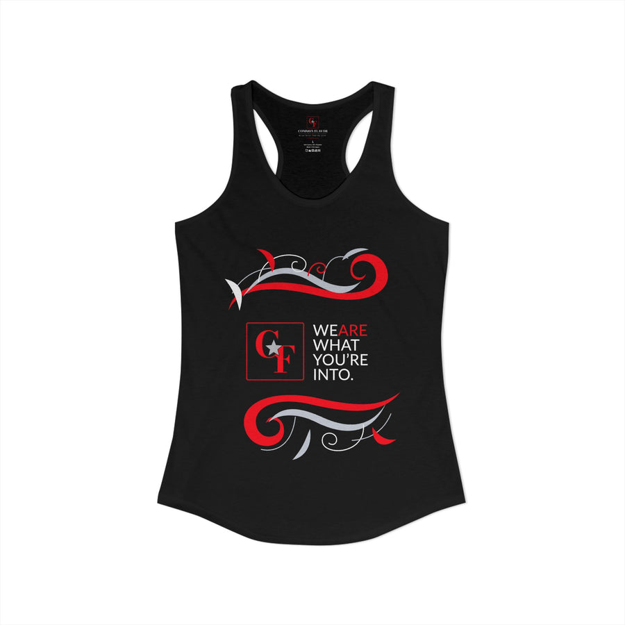 CF Originals "We Are What You're Into" Flowing Twist Racerback Tank